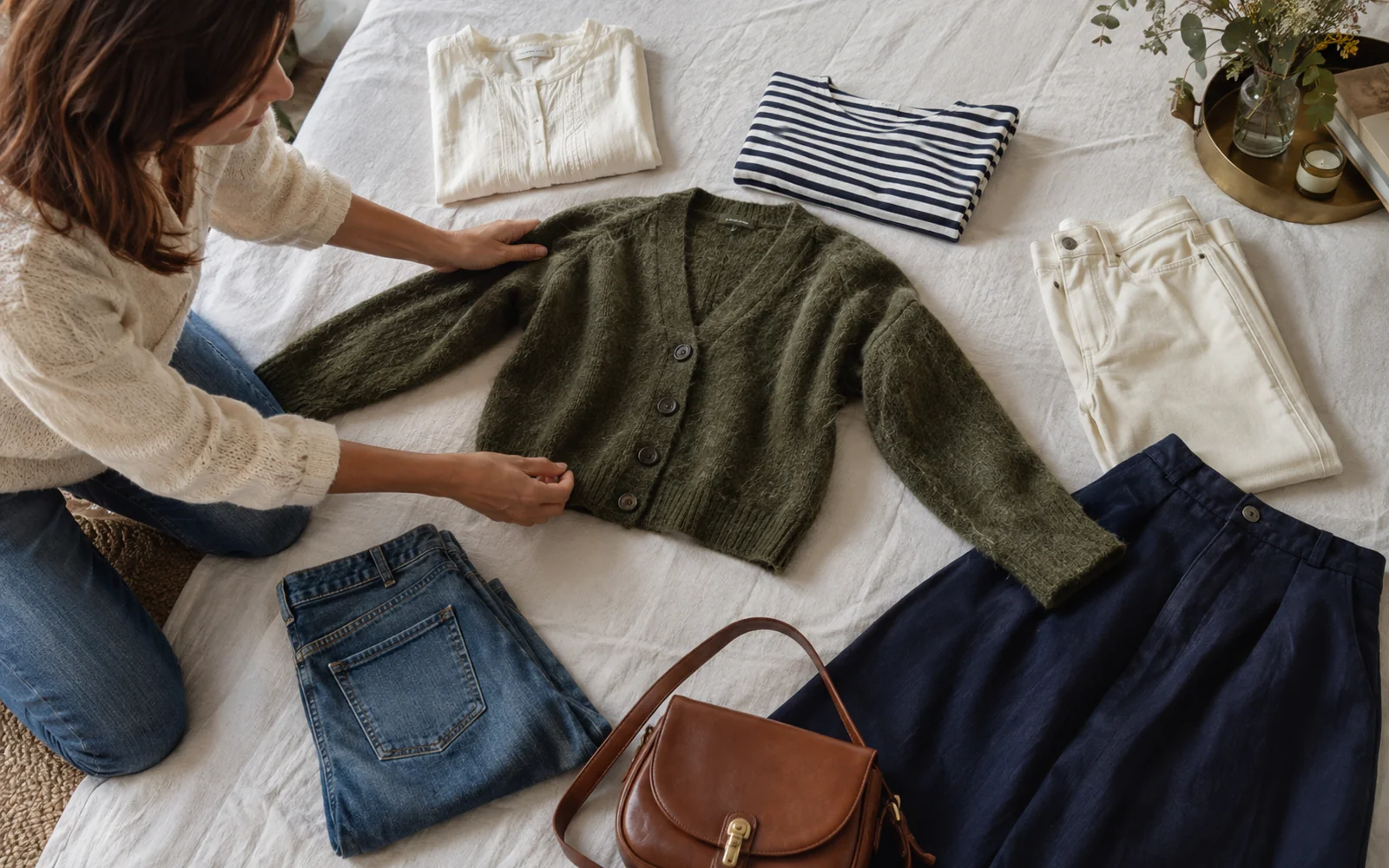 Vêtements et détails pour avant d’acheter un vêtement, trouvez-lui trois tenues
