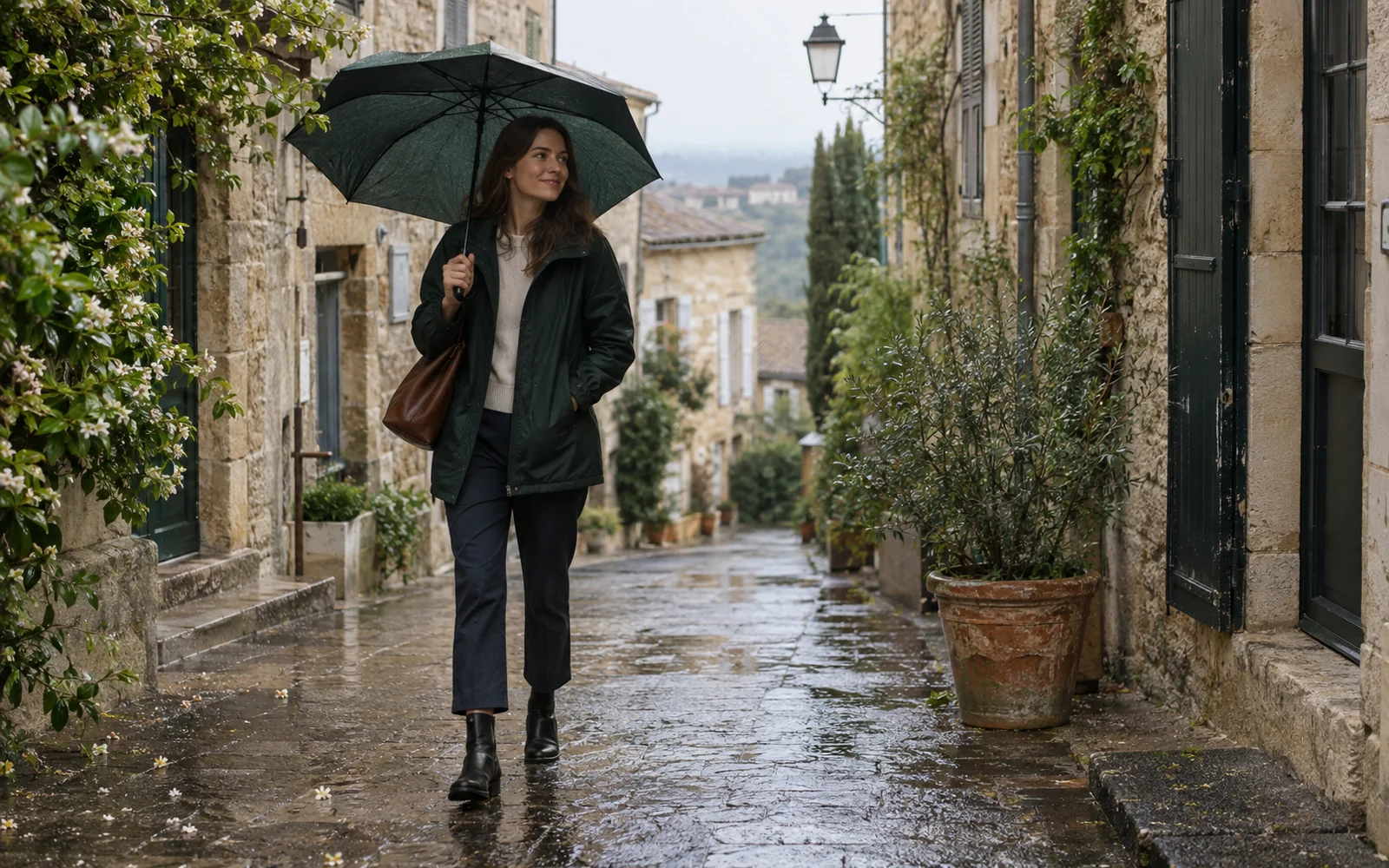 Illustration du guide : S’habiller sous la pluie en ville, sans sacrifier le style